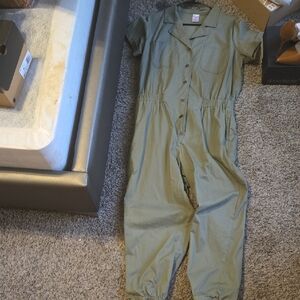 No Boundaries Sage Green Jumpsuit